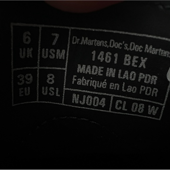 Dr. Martens BEX Womens Sz 8 Smooth Leather Black Oxford Clogs Platform Shoes - Picture 10 of 13